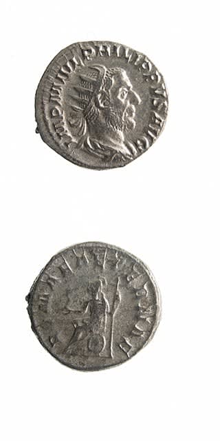 Silver Antoninianus of Emperor Philip I the Arab, 244 CE - 249 CE