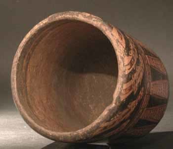 Mayan Polychrome Cylindrical Vessel, 500 CE - 900 CE