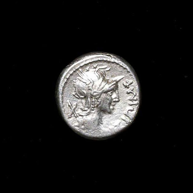 Roman Republican Silver Denarius, M. Cipius, 115 BCE - 114 CE
