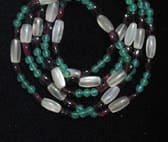 Moonstone, Garnet, Chalcedony Bead Necklace