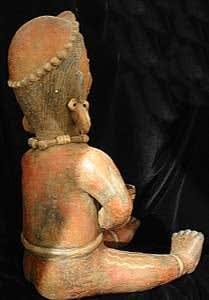 Terracotta Seated Female with Bowl, 300 BCE - 300 CE