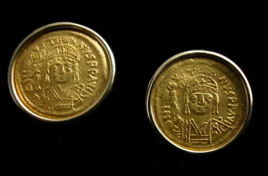 Two Gold Coins of Emperor Justin II, 565 CE - 578 CE