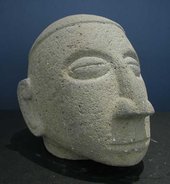 Basalt Trophy Head, 500 CE - 1000 CE
