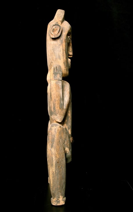 Biwat Wooden Female Figure, 20th Century CE