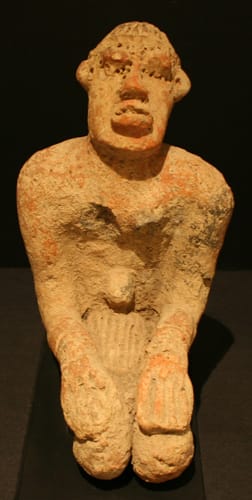 Djenne Sculpture of a Kneeling Man, 1200 CE - 1450 CE