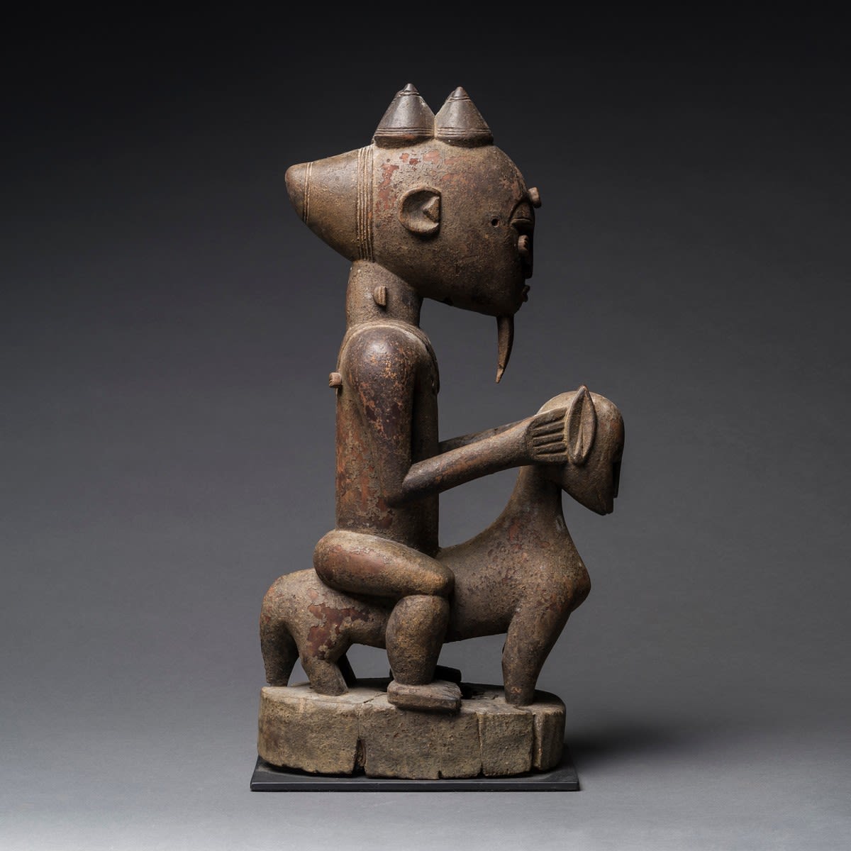 Lagoons Region Sculpture of an Animal and Rider, 20th Century CE