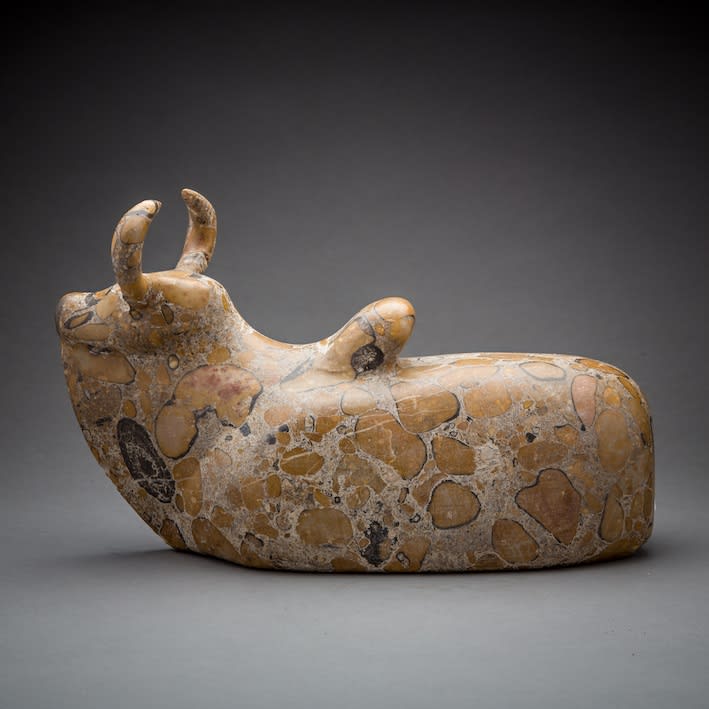 Indus Valley Stone Sculpture of a Zebu Bull, 3000 BCE - 1600 BCE