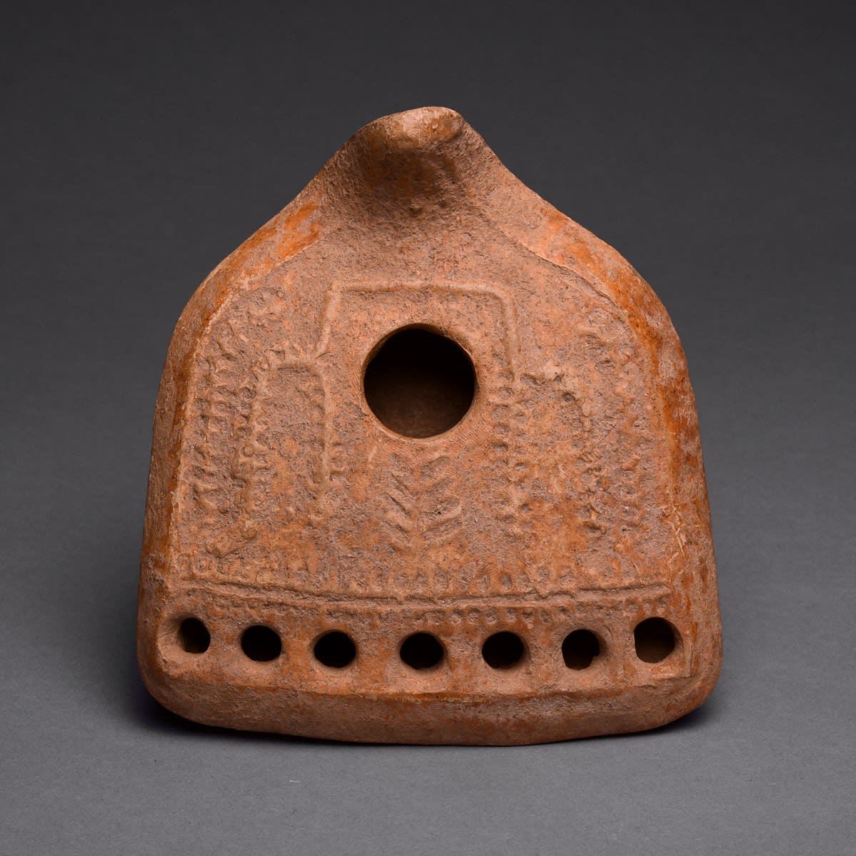 Byzantine Period Oil Lamp with Seven Spouts, 400 CE - 600 CE