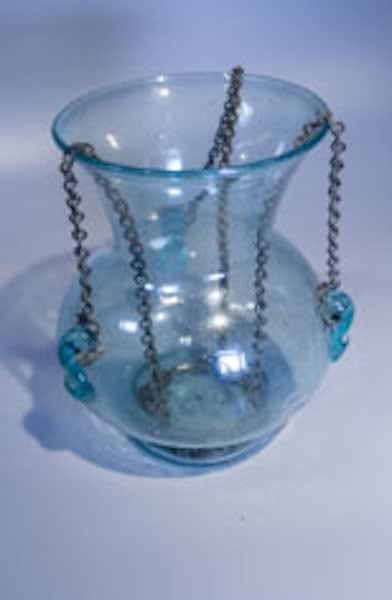 Glass Lamp with Chain, 1650 CE - 1750 CE