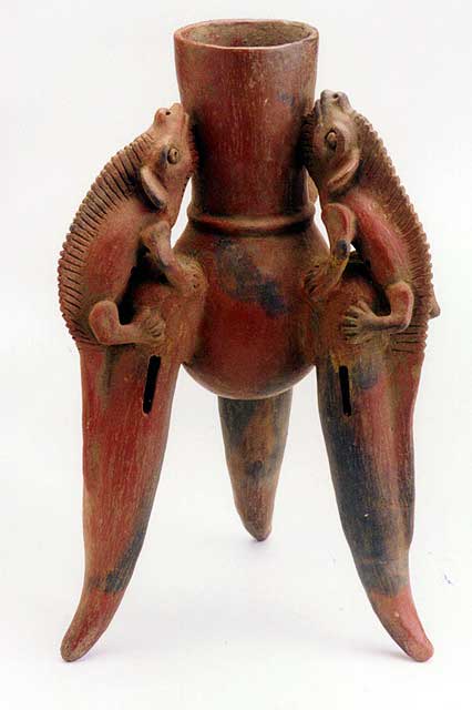 Terracotta Chocolate Pot, 500 CE - 800 CE