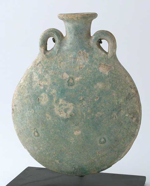 Parthian Faience Pilgrim Flask, 100 CE - 300 CE