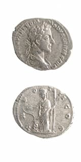 Silver Denarius of Commodus Struck While Caesar, 166 CE - 177 CE