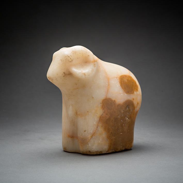South Arabian Alabaster Sculpture of a Ram, 3000 BCE - 2000 BCE