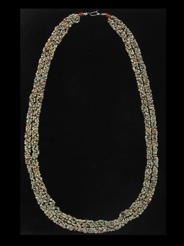 Egyptian Faience and Carnelian Bead Necklace, 1900 BCE - 1100 BCE