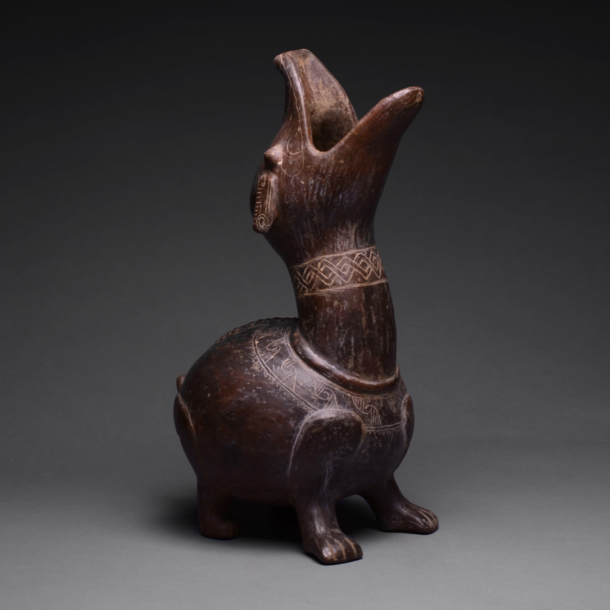 Mayan Vessel in the Shape of a Howling Dog, 200 BCE - 250 CE