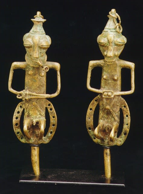 Yoruba Brass Edan Pair, 20th Century CE