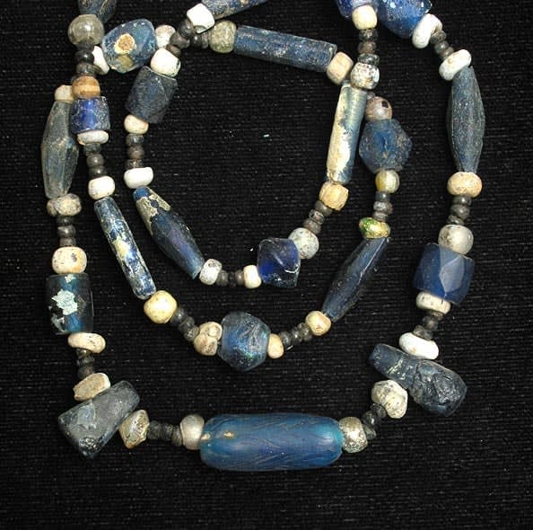 Antique Glass Bead Necklace, 100 BCE - 600 CE