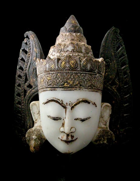 Shan Marble Head of the King of the Buddhas, 17th Century CE - 18th Century CE