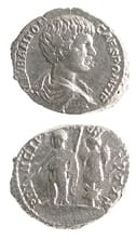 Silver Denarius of Caracalla Struck While Caesar, 196 CE - 198 CE