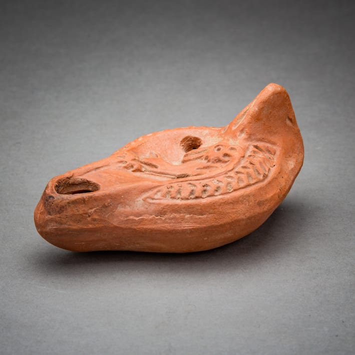 Early Christian Terracotta Oil Lamp, 200 CE - 400 CE