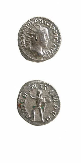 Silver Antoninianus of Emperor Phillip II, 247 CE