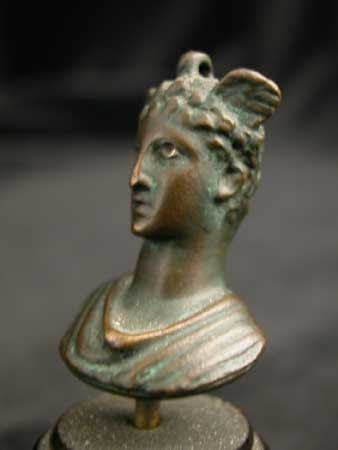 Roman Bronze Pendant of Mercury, 100 CE - 300 CE