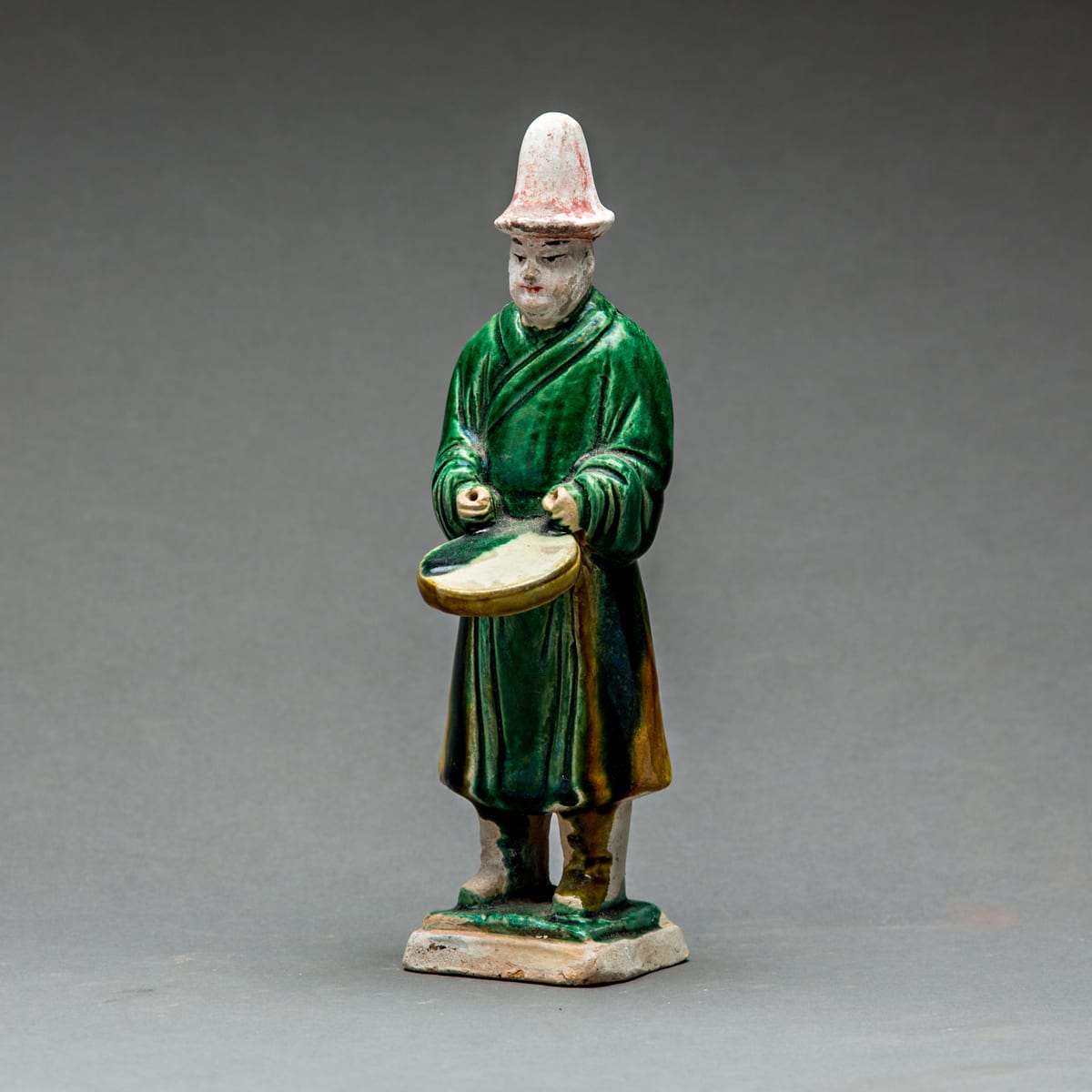 Set of Seventeen Ming Glazed Terracotta Musician and a Horse with Rider, 1368 CE - 1644 CE