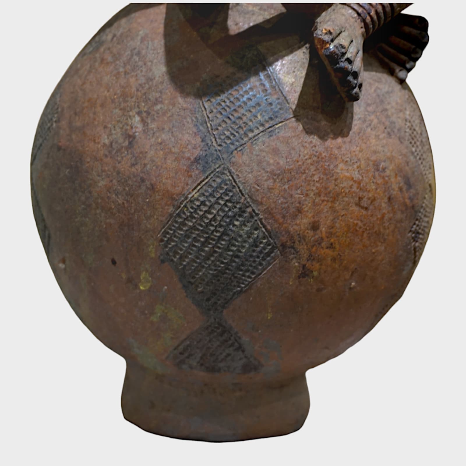 Mangbetu Effigy Vessel, depicting a Seated Man, Nineteenth to Twentieth Century AD