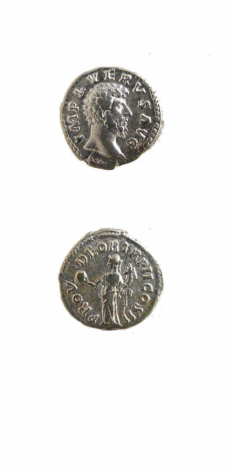 Silver Denarius of Emperor Lucius Verus, 161 CE - 169 CE