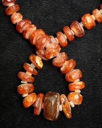 Roman Amber and Egyptian Faience Bead Necklace, 100 CE - 300 CE