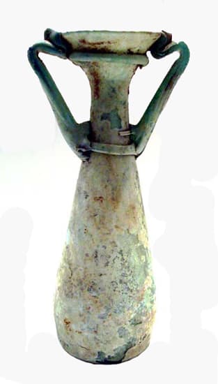 Roman Glass Tubular Jar, 250 CE - 400 CE