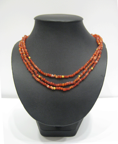 Carnelian Bead Necklace, 2000 BCE - 500 BCE