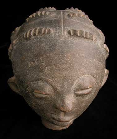 Akan Terracotta Funerary Head, 16th Century CE - 18th Century CE