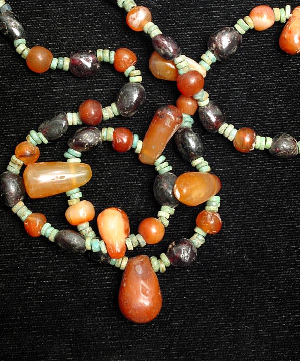 Carnelian, Garnet and Faience Bead Necklace, 1900 BCE - 300 CE