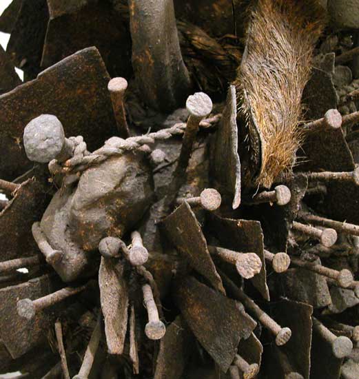 Kongo Wooden Nkisi Nkondi Sculpture, 20th Century CE