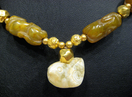 Serpentine and Soapstone Beaded Necklace, 19th Century CE - 20th Century CE