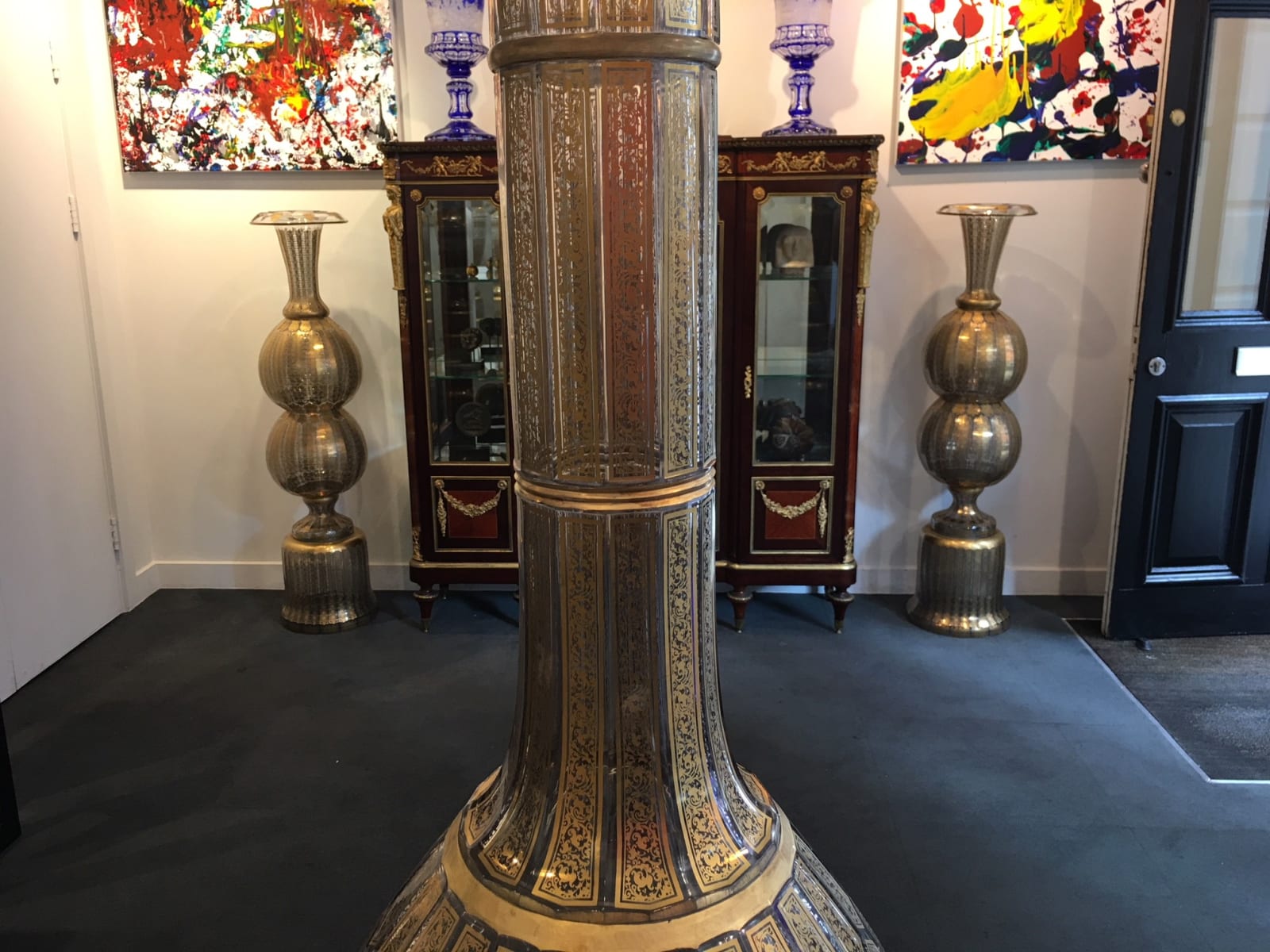 Gold glass Alhambra style vase, 19th Century CE