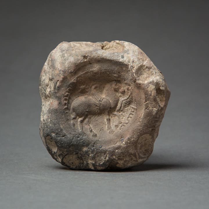 Sassanian Bulla with Winged Horse and Star, 200 CE - 600 CE