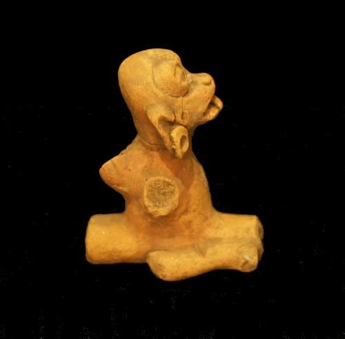 Mayan Terracotta Whistle in the Form of a Monkey, 500 CE - 900 CE