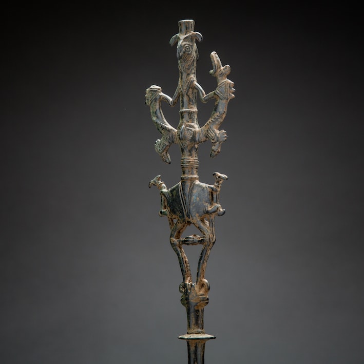 Luristan Bronze Standard Finial, 900 BCE - 600 BCE