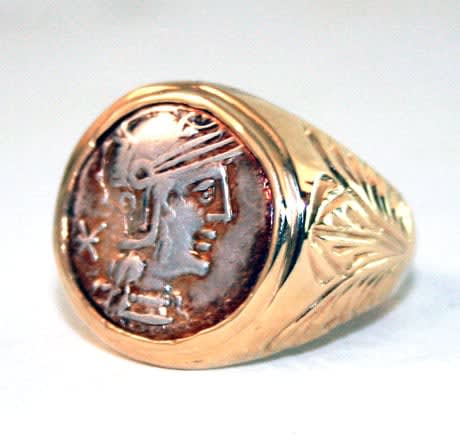 Roman Republican Silver Coin Ring, 1 Century BCE