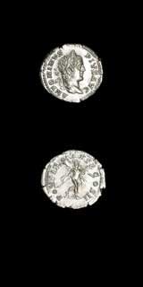 Silver Denarius of Emperor Caracalla, 200 CE - 210 CE