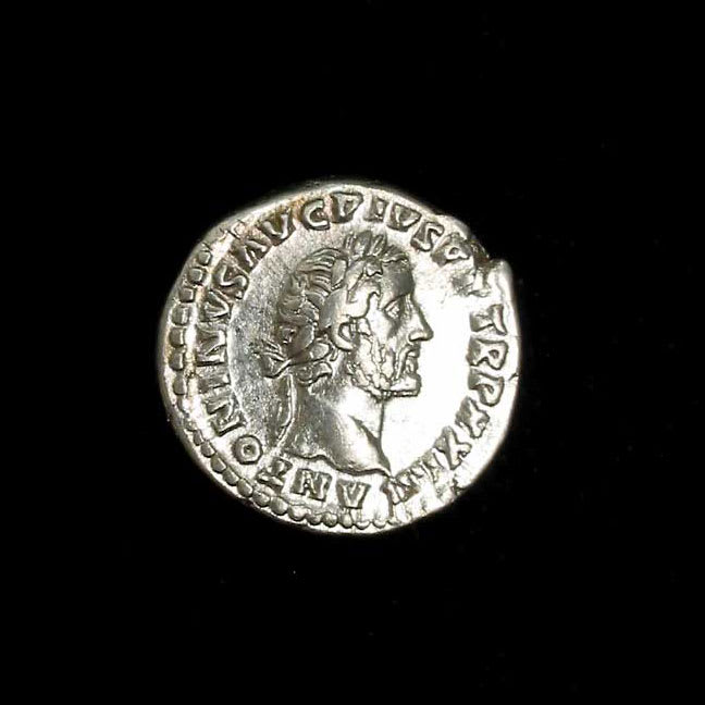 Silver Denarius of Emperor Antoninus Pius, 138 CE - 161 CE