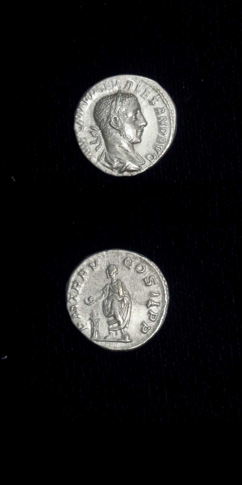 Silver Denarius of Emperor Severus Alexander, 222 CE - 228 CE