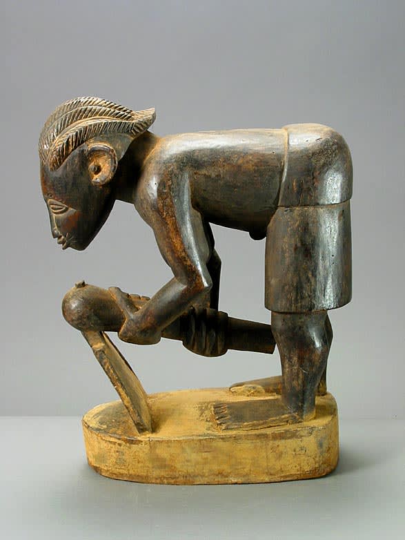 Senufo Wooden Woman with a Hoe, 20th Century CE