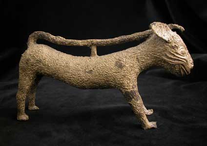 Benin Style Bronze Sculpture of a Leopard, 18th Century CE - 19th Century CE