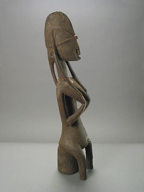 Bambara Wooden Guannyeni Sculpture of a Standing Woman, 20th Century CE