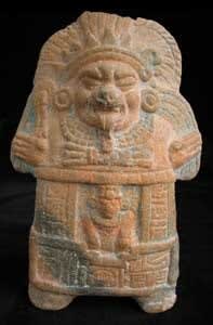 Mayan Molded Whistle Depicting a Demon Deity, 600 CE - 900 CE