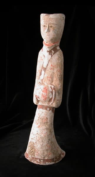 Western Han Painted Terracotta Sculpture of a Dancer, 206 BCE - 9 CE