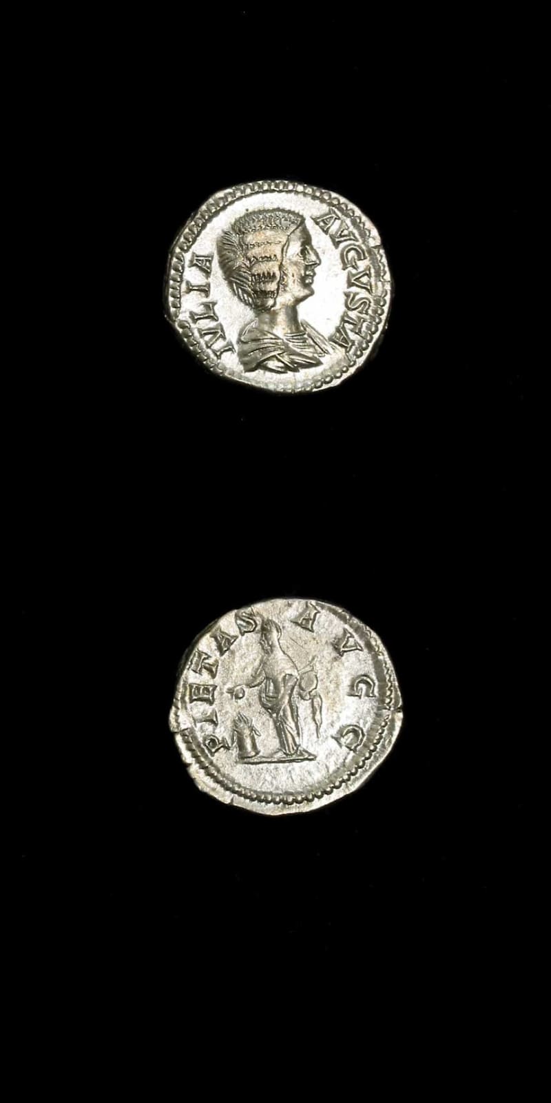 Silver Denarius of Empress Julia Domna, 196 CE - 211 CE